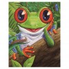 Cartoon Smile Frog - Partial Round Diamond Painting