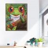 Cartoon Smile Frog - Partial Round Diamond Painting