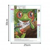 Cartoon Smile Frog - Partial Round Diamond Painting