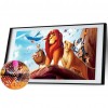 Lion King - Full Round Diamond Painting(100x50cm)