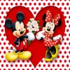 Mickey & Minnie - Full Round Diamond Painting(30*30cm)