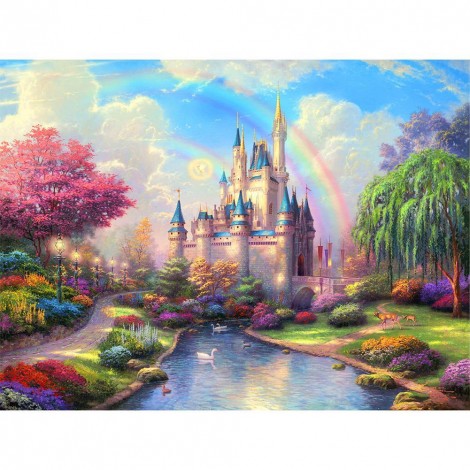 Castle - Full Square Diamond Painting(40x50cm)