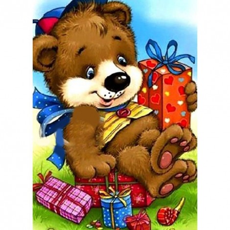 Cartoon Bear - Full Round Diamond Painting