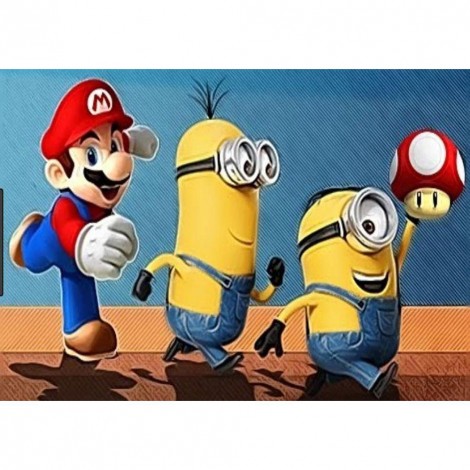 Mario and Minions - Full Round Diamond Painting