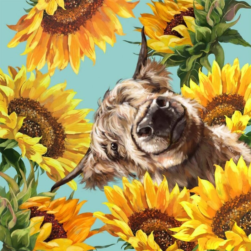 Cow and Sunflower -F...