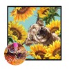 Cow and Sunflower -Full Round Diamond Painting