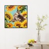 Cow and Sunflower -Full Round Diamond Painting
