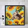 Cow and Sunflower -Full Round Diamond Painting