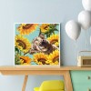 Cow and Sunflower -Full Round Diamond Painting
