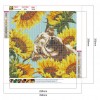 Cow and Sunflower -Full Round Diamond Painting