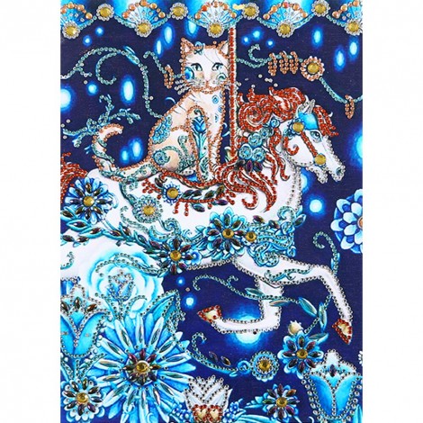 Cat Horse-Crystal Rhinestone Diamond Painting