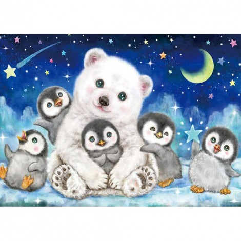 Bear Little Penguin-Full Round Diamond Painting