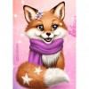 Fox with Flower -Full Round Diamond Painting