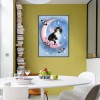 Moon Cat-Full Round Diamond Painting