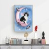 Moon Cat-Full Round Diamond Painting