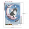 Moon Cat-Full Round Diamond Painting