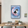 Moon Cat-Full Round Diamond Painting