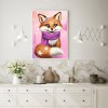 Fox with Flower -Full Round Diamond Painting