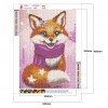 Fox with Flower -Full Round Diamond Painting