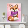 Fox with Flower -Full Round Diamond Painting