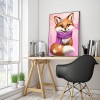 Fox with Flower -Full Round Diamond Painting