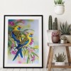 Blue Rose Birds-Full Round Diamond Painting