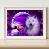 White Wolf-Full Round Diamond Painting