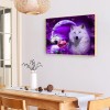 White Wolf-Full Round Diamond Painting
