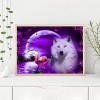 White Wolf-Full Round Diamond Painting