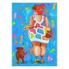 Walk Dog Lady - Partial Round Diamond Painting