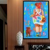 Walk Dog Lady - Partial Round Diamond Painting
