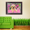 Cute Dog - Partial Round Diamond Painting