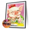 Cartoon Pig - Full Round Diamond Painting