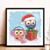 Cartoon Owl- Full Round Diamond Painting
