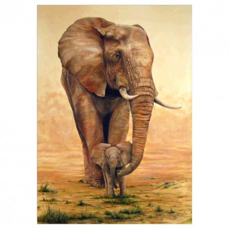 Elephant - Full Round Diamond Painting