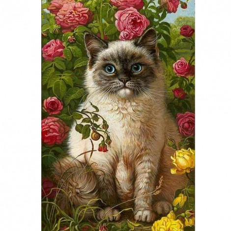 Cat - Full Round Diamond Painting