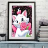 Cute White Cat - Full Round Diamond Painting