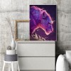 Purple Leopard-Full Round Diamond Painting