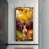 Flower Deer - Full Round Diamond Painting(85*45cm)