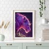 Purple Leopard-Full Round Diamond Painting