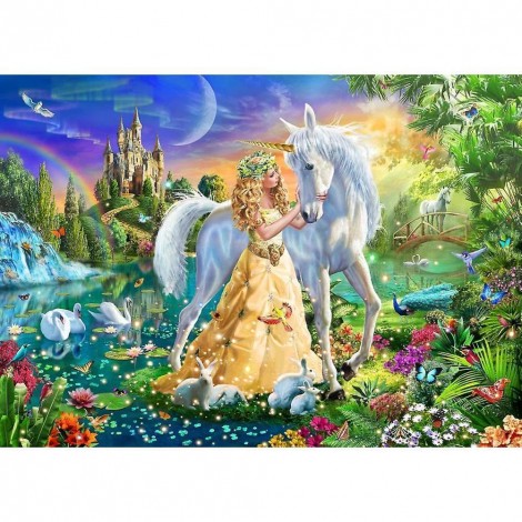 Horse Princess - Full Round Diamond Painting