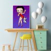 Novelty Girl Dog - Full Round Diamond Painting