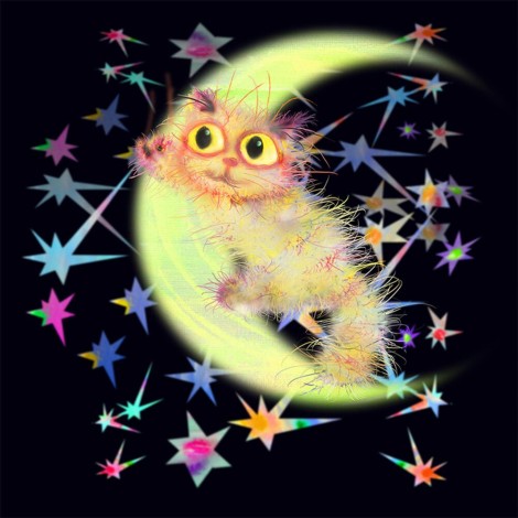 Cat -Full Round Diamond Painting