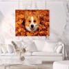 Autumn Dog - Full Round Diamond Painting