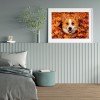 Autumn Dog - Full Round Diamond Painting
