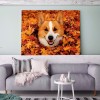Autumn Dog - Full Round Diamond Painting