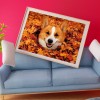 Autumn Dog - Full Round Diamond Painting