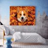 Autumn Dog - Full Round Diamond Painting