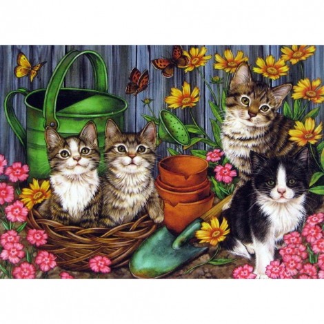 Cat - Full Round Diamond Painting