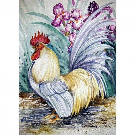 Rooster - Full Round Diamond Painting